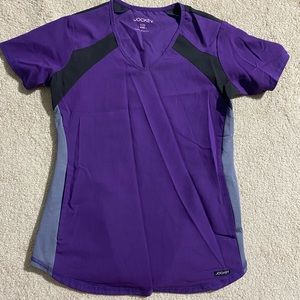 Purple jockey scrub top